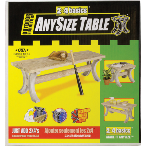 Basics&reg; Picnic Table Bench, Plastic, 96" L x 15" W x 17" H, Sand Waymarc Industries Inc