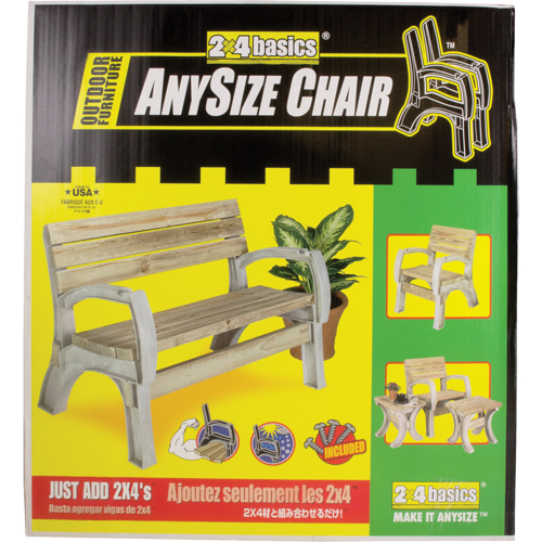 Basics&reg; Park Bench, Polyethylene, 72" L x 15" W x 32" H, Sand Waymarc Industries Inc