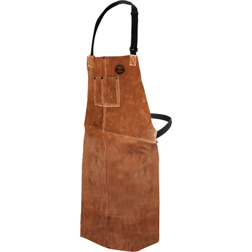 Tablier de soudage en cuir, Salopette, 36" lo, Brun Waymarc Industries Inc