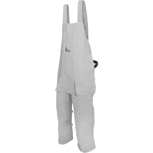 Leather Welding Apron, Split-Leg Bib, Pearl Grey Waymarc Industries Inc