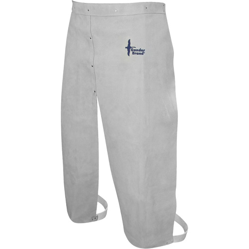 Leather Welding Apron, Split-Leg Waist, 32" L, Pearl Grey Waymarc Industries Inc