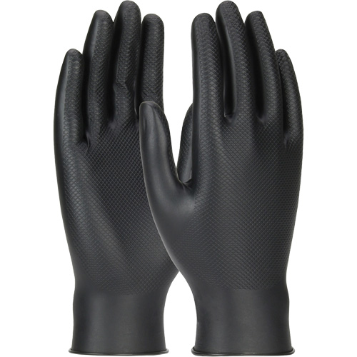 Gants jetables ambidextres Grippaz Skins, Grand, Nitrile, 6 mils, Sans poudre, Noir Waymarc Industries Inc