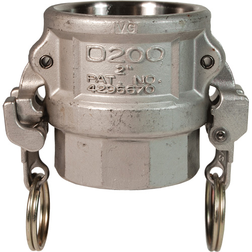 EZ Boss-Lock Cam & Groove Coupler, Stainless Steel, Type D, 1", Female NPT, 250 PSI Waymarc Industries Inc