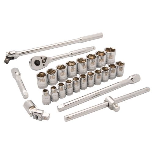 Jeu de douilles m&eacute;triques, 25 Mcx, Prise de 1/2" Waymarc Industries Inc