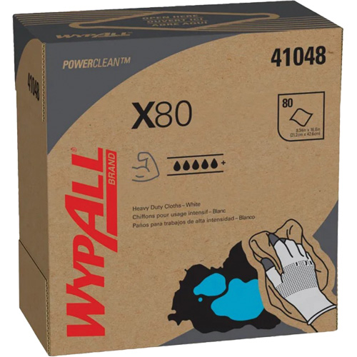 WypAll&reg; X80 Extended Use Cloths, Heavy-Duty, 16-4/5" L x 9" W Waymarc Industries Inc
