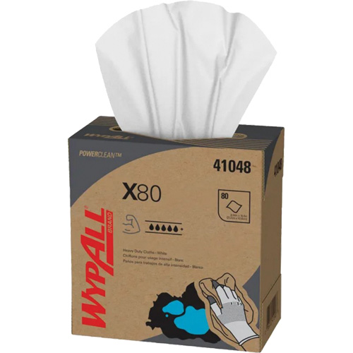 WypAll&reg; X80 Extended Use Cloths, Heavy-Duty, 16-4/5" L x 9" W Waymarc Industries Inc