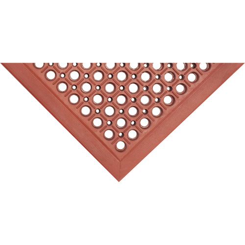 Competitor Series Mats, Slotted, 3' x 5' x 7/8", Orange, Natural Rubber Waymarc Industries Inc
