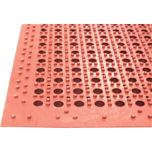 Competitor Series Mats, Slotted, 3' x 5' x 7/8", Orange, Natural Rubber Waymarc Industries Inc
