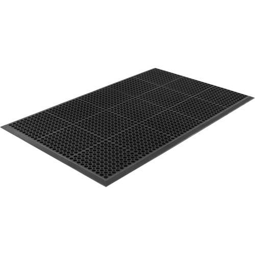 Tapis de s&eacute;rie Competitor, &agrave; fentes, 3' x 5' x 7/8", Noir, Caoutchouc naturel Waymarc Industries Inc