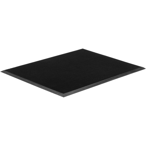 Gritstop Fingermat Matting, Rubber, Scraper Type, Textured Pattern, 2' x 2-2/3', Black Waymarc Industries Inc