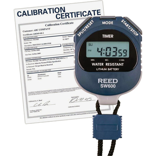 SW600 Stopwatch with Calibration Certificate, Digital, Water Resistant Waymarc Industries Inc