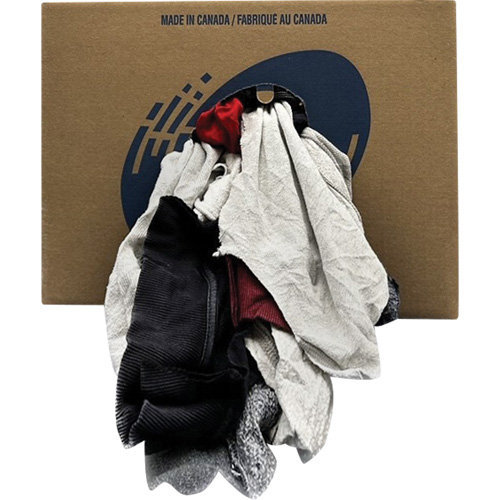 Western Wiper Rags Box, Fleece, Mix Colours, 20 lbs. Waymarc Industries Inc