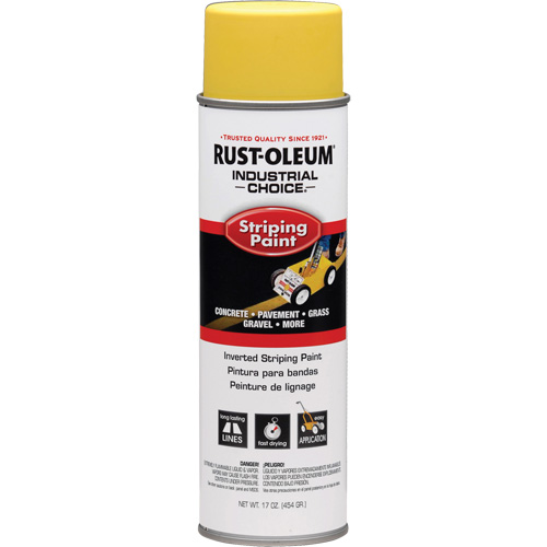 Peinture de traçage en a&eacute;rosol syst&egrave;me S1600 Industrial Choice applicable en position invers&eacute;e, Jaune, 18 oz, Canette a&eacute;rosol Waymarc Industries Inc