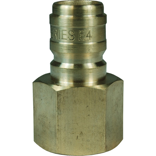 Bouchon d'interconnecteur &agrave; passage direct DQC de s&eacute;rie E, Laiton, 3/4", NPTF femelle, 1700 PSI Waymarc Industries Inc