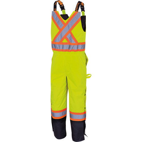 5041BB Pantalon &agrave; bretelles matelass&eacute; imperm&eacute;able, Polyester, Grand, Jaune lime haute visibilit&eacute; Waymarc Industries Inc