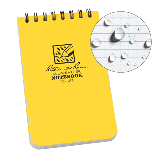Pocket Top-Spiral Notebook, Soft Cover, Yellow, 100 Pages, 3" W x 5" L Waymarc Industries Inc