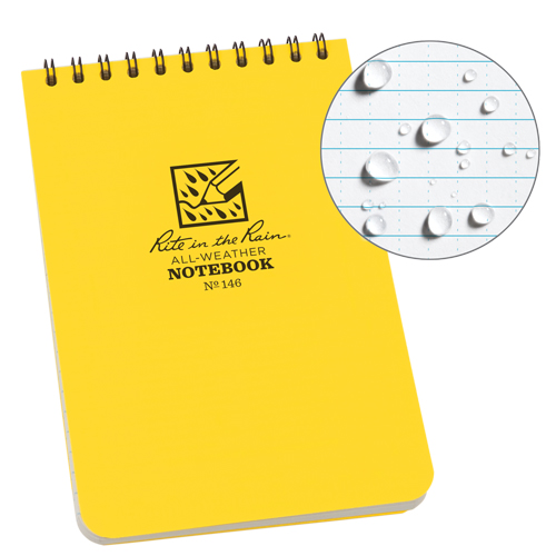 Pocket Top-Spiral Notebook, Soft Cover, Yellow, 100 Pages, 4" W x 6" L Waymarc Industries Inc