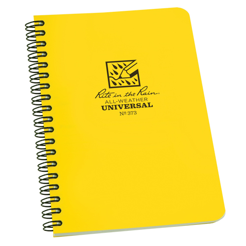 Carnet de notes de poche &agrave; spirale lat&eacute;rale, Couverture souple, Jaune, 64 Pages, 4-5/8" , 7"  Waymarc Industries Inc