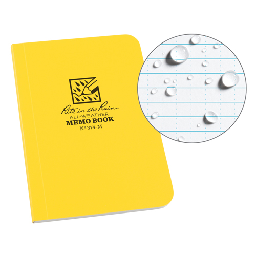 Memo Book, Soft Cover, Yellow, 112 Pages, 3-1/2" W x 5" L Waymarc Industries Inc
