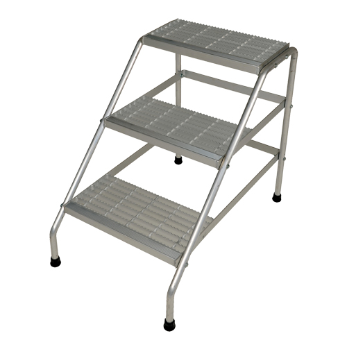 Aluminum Step Stand, 3 Steps, 34-9/16" x 22-13/16" x 30" High Waymarc Industries Inc