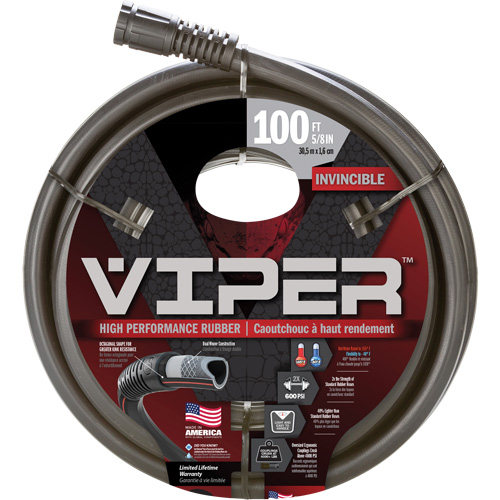 Viper&reg; High Performance Hose, Rubber, 5/8" dia. x 100' Waymarc Industries Inc
