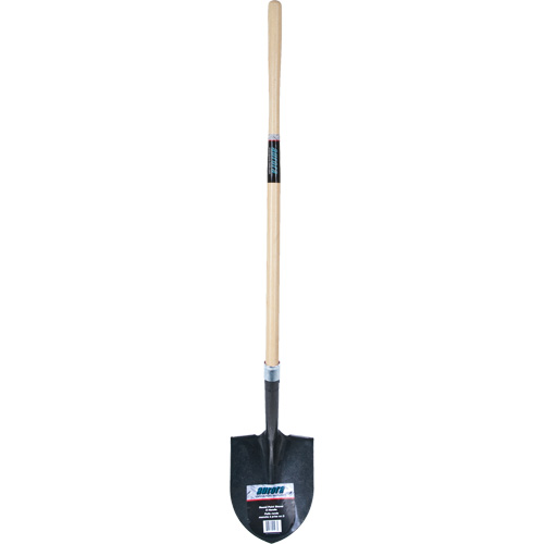 Heavy-Duty Round Point Shovel, Carbon Steel Blade, Hardwood, Straight Handle Waymarc Industries Inc
