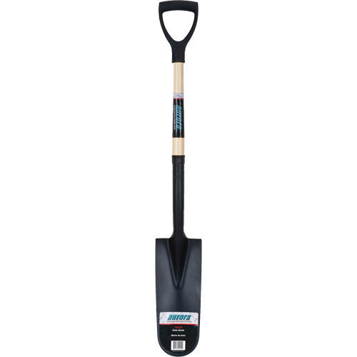 Heavy-Duty Drain Spade, Carbon Steel, 16" x 6" Blade, 29" L, D-Grip Handle Waymarc Industries Inc