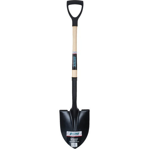 Round Point Shovel, Tempered Steel Blade, Hardwood, D-Grip Handle Waymarc Industries Inc