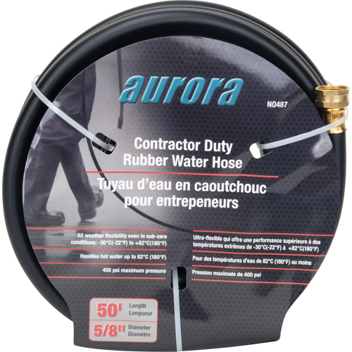 Contractor Duty Rubber Hose, Rubber, 5/8" dia. x 50' Waymarc Industries Inc