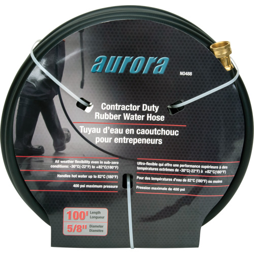 Contractor Duty Rubber Hose, Rubber, 5/8" dia. x 100' Waymarc Industries Inc
