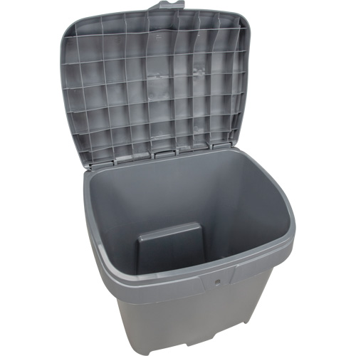 Bacs d'entreposage pour sel & sable, Avec Moraillon, 21" x 27" x 26", 4,24 pi³, Gris Waymarc Industries Inc