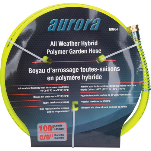 Hybrid Garden Hose, Copolymer, 5/8" dia. x 100' Waymarc Industries Inc