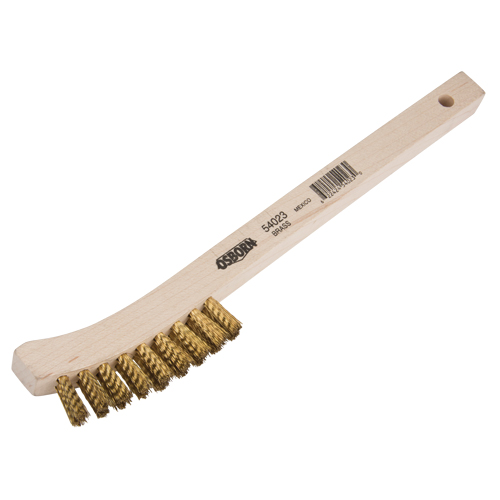 Petites brosses de nettoyage, Laiton, 2 x 9 rangs de fils, Longueur 8-5/8 Waymarc Industries Inc
