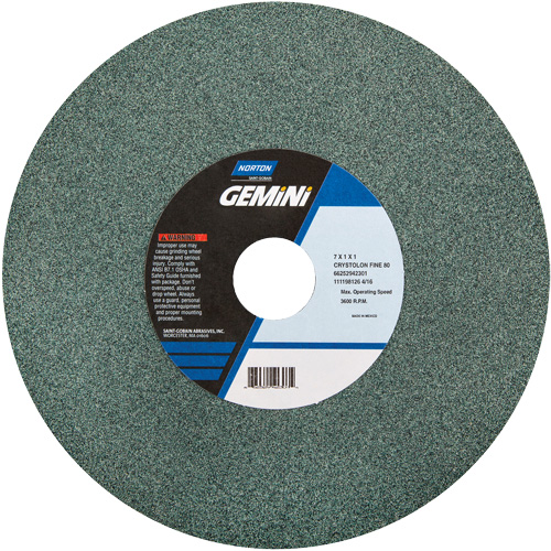 Meules pour rectifieuses d'&eacute;tabli - Meules Gemini, 6" x 1", Arbre de 1" Waymarc Industries Inc
