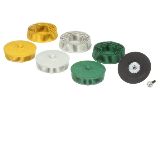 Ensemble de disques en soie Roloc, Oxyde d'aluminium, Grain Plusieurs, 3" dia. Waymarc Industries Inc