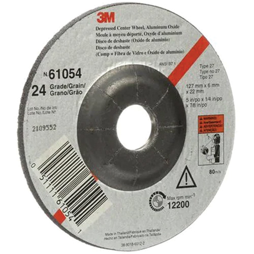 Depressed Centre Grinding Wheel, 5" x 27, Aluminum Oxide Waymarc Industries Inc