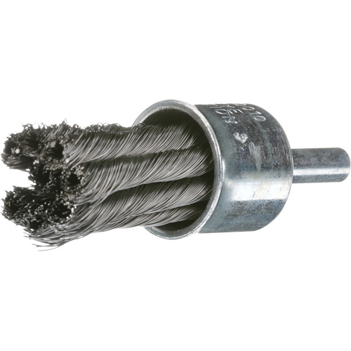 Knot Wire End Brush, 1" Dia., 0.02" Wire Dia., 1/4" Shank Waymarc Industries Inc