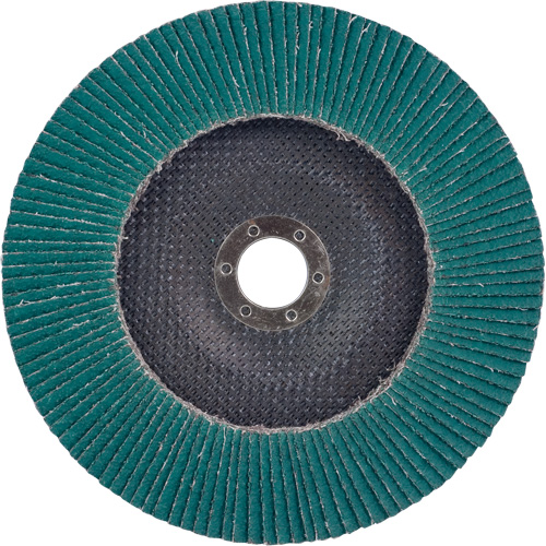 Flap Disc 577F, 7" x 5/8"-11, Type 27, 36 Grit, Zirconia Alumina Waymarc Industries Inc