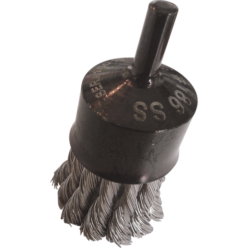 Knotted Wire End Brushes, 1" Dia., 0.020" Wire Dia., 1/4" Shank Waymarc Industries Inc