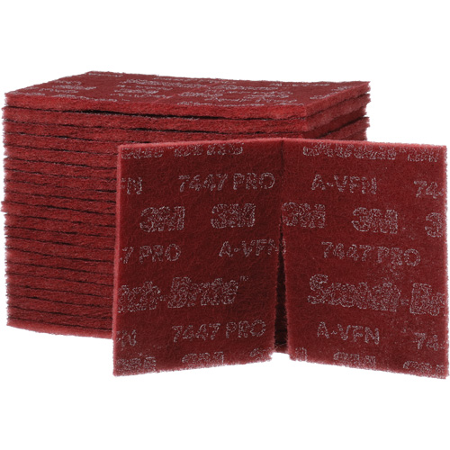 Scotch-Brite 7447 Hand Pads, Aluminum Oxide, 9" x 6", Very Fine Grit Waymarc Industries Inc