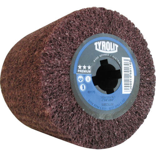 Pro-Line Surface Conditioning Drum, 4" Dia. x 4" W, 3/4" Arbor, Medium Grit, Aluminum Oxide Waymarc Industries Inc