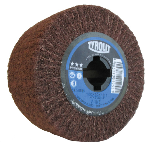 Pro-Line Surface Conditioning Drum, 4" Dia. x 2" W, 3/4" Arbor, Very Fine Grit, Aluminum Oxide Waymarc Industries Inc