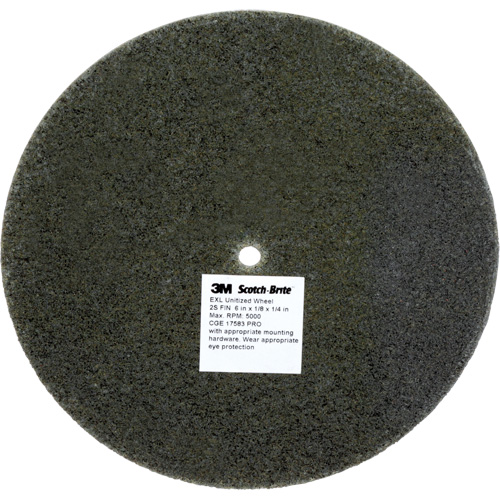 Scotch-Brite EXL Unitized Wheel, 6" x 1/8", 1/4" Arbor, Fine Grit, Silicon Carbide Waymarc Industries Inc