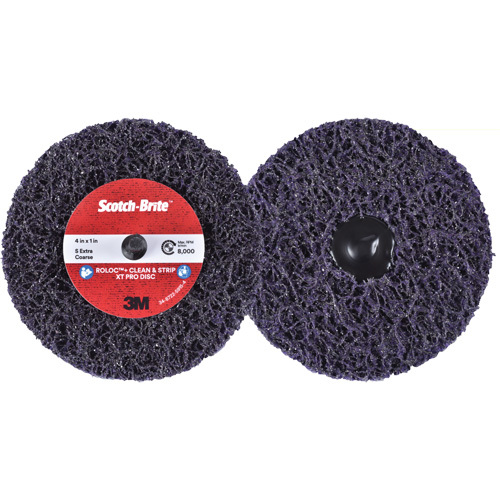 Scotch-Brite Roloc+ Clean & Strip XT Pro Disc, 4" Dia., Extra Coarse Grit, Silicon Carbide Waymarc Industries Inc