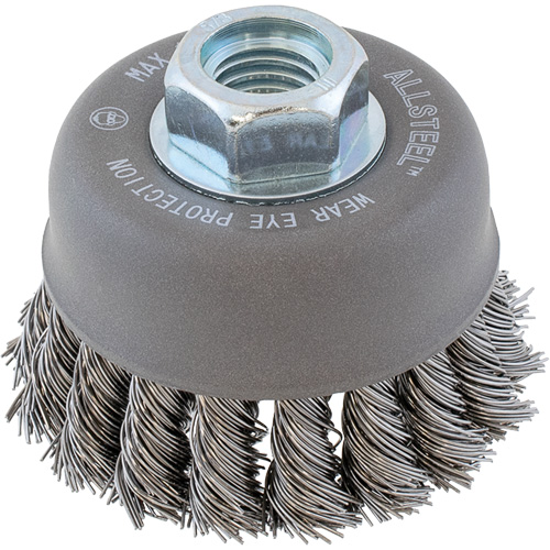 Brosse m&eacute;tallique ALLSTEEL, 3" dia. x 5/8"-11 arbre Waymarc Industries Inc