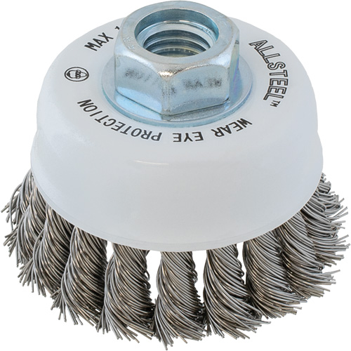 Brosse m&eacute;tallique ALLSTEEL, 3" dia. x 5/8"-11 arbre Waymarc Industries Inc