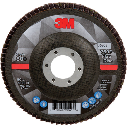 769F Quick Change Flap Disc, 4-1/2" x 7/8", Type 27, 80+ Grit, Ceramic Waymarc Industries Inc