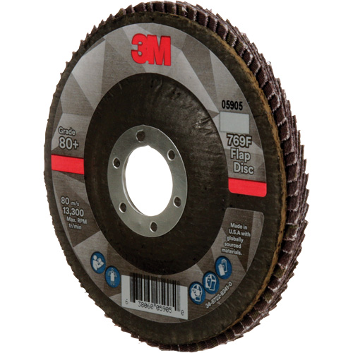 769F Quick Change Flap Disc, 4-1/2" x 7/8", Type 27, 80+ Grit, Ceramic Waymarc Industries Inc