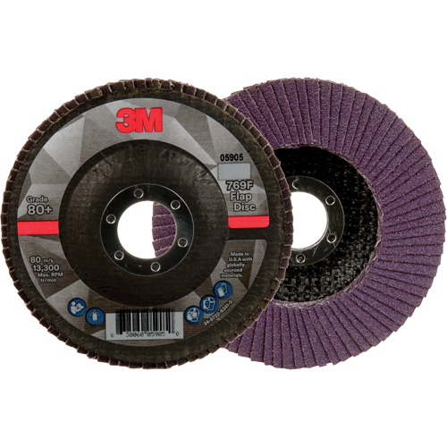 769F Quick Change Flap Disc, 4-1/2" x 7/8", Type 27, 80+ Grit, Ceramic Waymarc Industries Inc