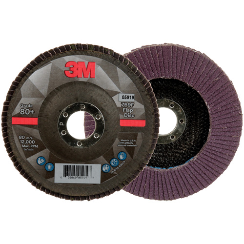 Disque &agrave; lamelles &agrave; changement rapide 769F, 5" x 7/8", Type 27, Grain 80+, C&eacute;ramique Waymarc Industries Inc